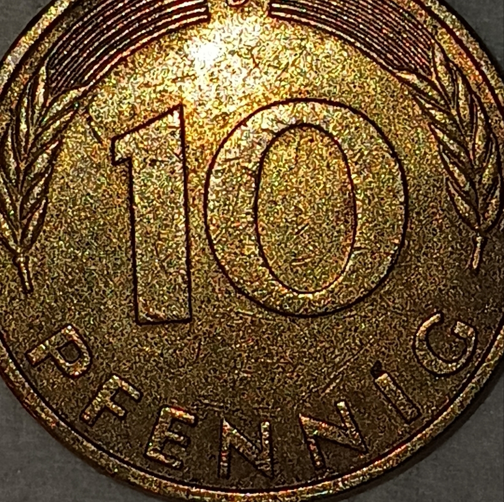 Vintage 1979 Bundes Republik Deutschland 10 Pfennig coun